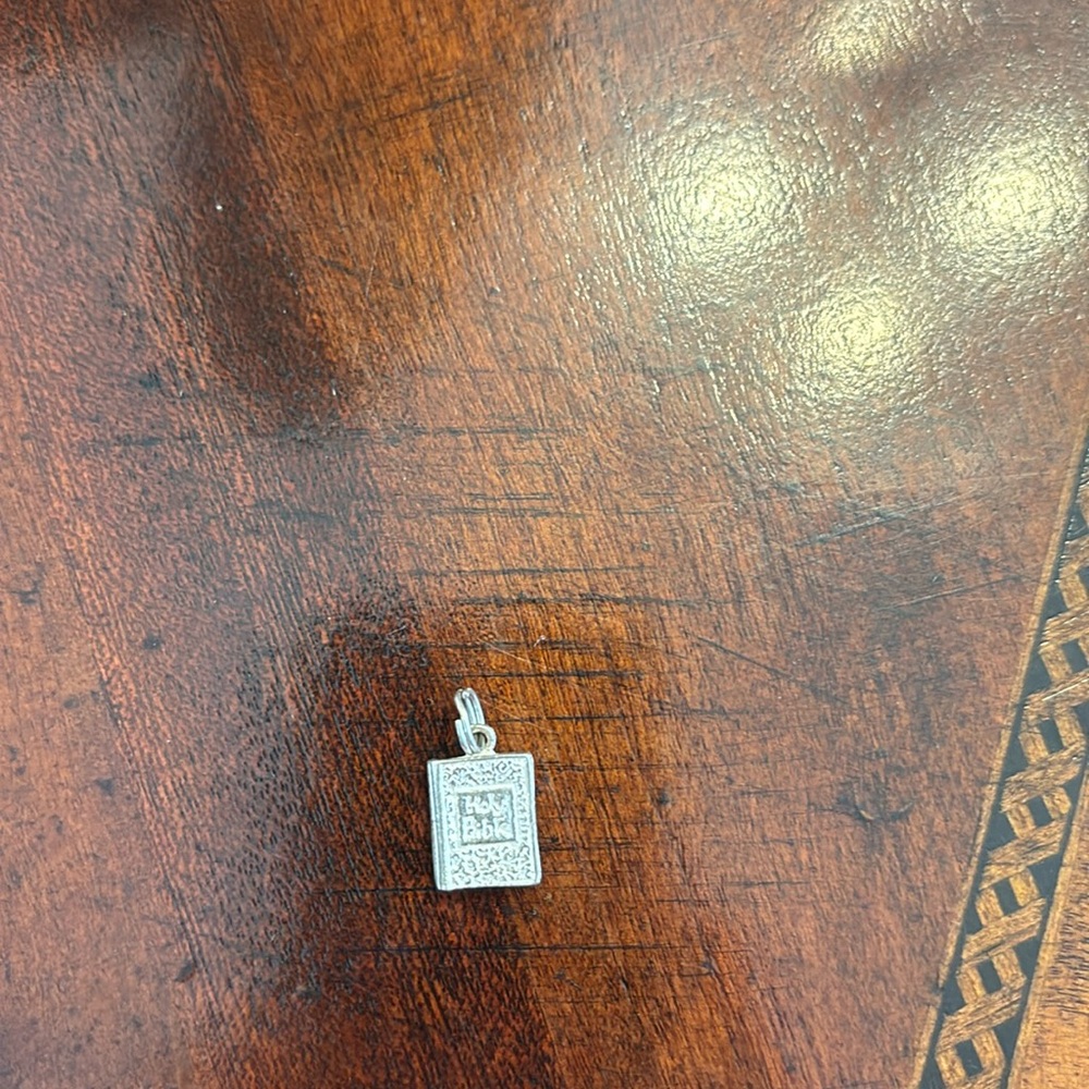Sterling silver Bible charm